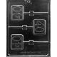 Number 40 Chocolate Lollipop Mold