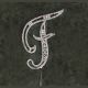 Silver Monogram F Rhinestone Pick