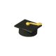 Fondant 1.5 inch Black Grad Cap