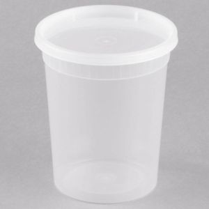 32 oz Deli Food Plastic Container and Lid