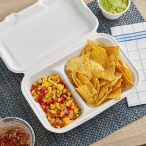 EcoChoice 9 x 9 x 3 Compostable Sugarcane / Bagasse 3